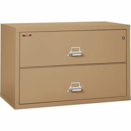 FIRE KING Fireking Fireproof 2 Drawer Lateral File Cabinet - Letter-Legal Size 44-1/2"W x 22"D x 28"H - Sand 244CSA